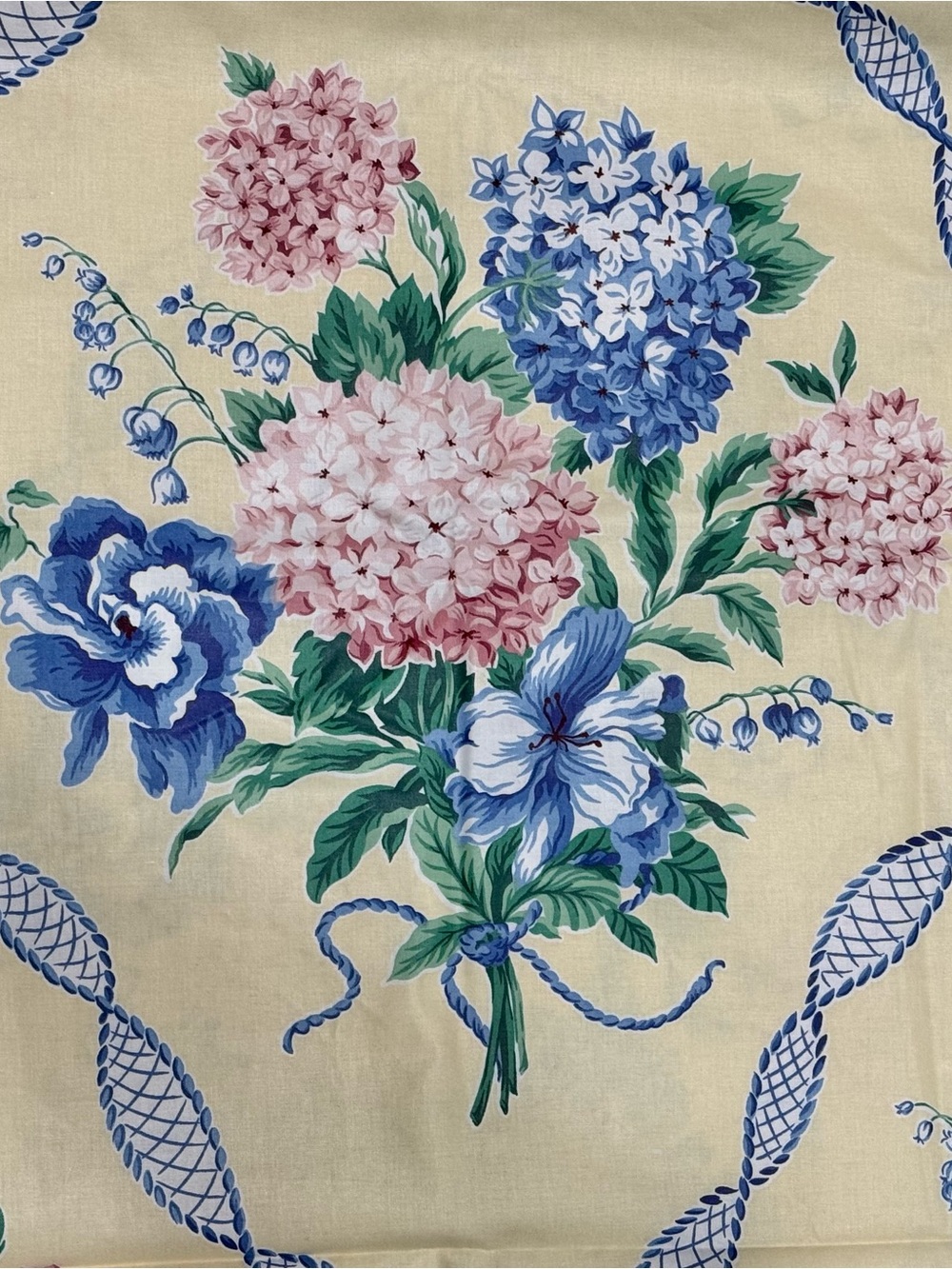 P/Kaufmann French Country fabric remnant Floral Hydrangea Cotton Fabric Panel - Picture 2 of 5